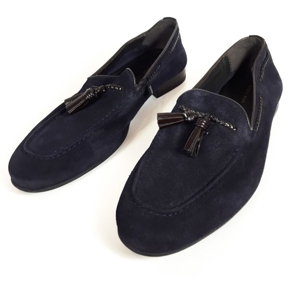 Zara Other - Zara Zara Zara Men Navy blue leather loafers SZ 10
